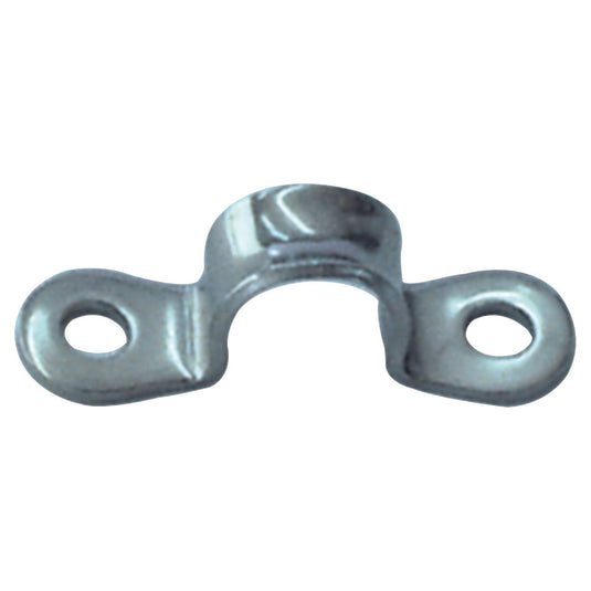 Pontet adaptable Laser®/ILCA en inox embouti, fixation 30mm, passage 11mm, hauteur 12mm, idéal pour voile légère et activités nautiques récréatives.