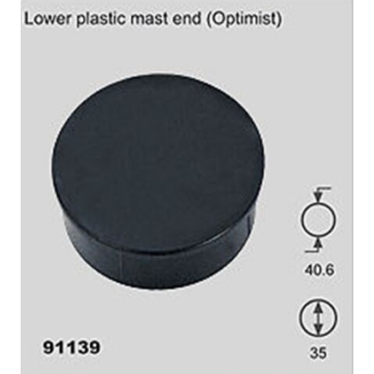 Bouchon de Bas de mât Optimist pour mât standard, idéal pour écoles ou clubs de voile légère, distribué par Yachting Thommeret, équipementier spécialisé.