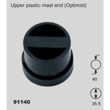 Bouchon de Haut de mât Optimist pour mâts standards, idéal pour écoles ou clubs, proposé par Yachting Thommeret, spécialiste en accastillage voile légère.