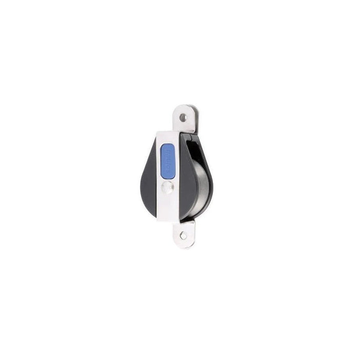 Poulie Plat Pont à billes ø39mm Réa Alu, haute performance pour voile légère, dériveurs et catamarans, avec réa en aluminium, charge utile 210kg, rupture 820kg.