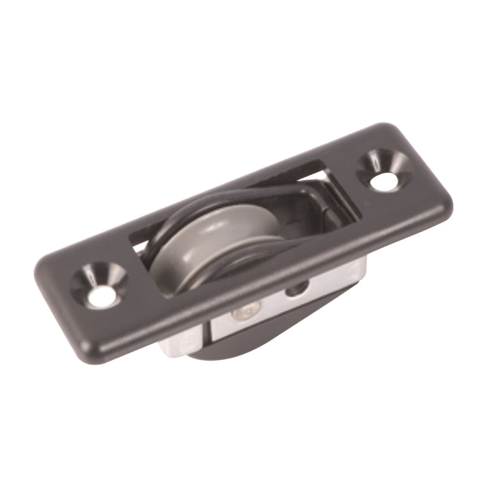 Poulie à Encastrer à billes ø28mm, haute performance pour voiliers, idéale pour intégration dans mât ou pont, supporte charge utile de 120kg.