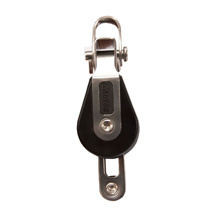 Poulie Double à billes ø28mm avec ringot pour voilier, résistante et performante, idéale pour réglages précis comme cunningham ou bordure, adaptée à voile légère.