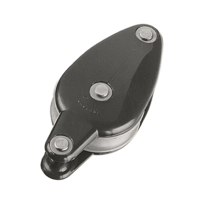 Poulie à Ringot ø39mm pour dériveurs Laser®/ILCA®, axe inox, idéale pour écoute de voile. Charge travail 155kg, rupture 300kg, excellent rapport qualité-prix.