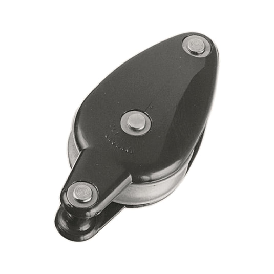 Poulie à Ringot ø39mm pour dériveurs Laser®/ILCA®, axe inox, idéale pour écoute de voile. Charge travail 155kg, rupture 300kg, excellent rapport qualité-prix.