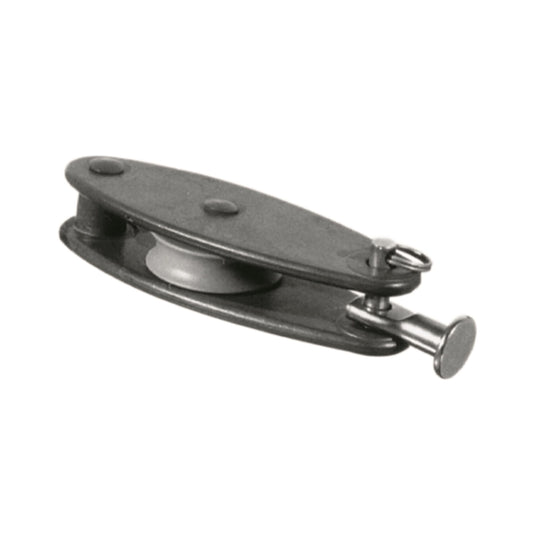 Poulie à Ringot ø25mm Aluminium avec clé inox, idéale pour dériveurs, ultra résistante, supporte jusqu'à 310kg en travail et 620kg en rupture.