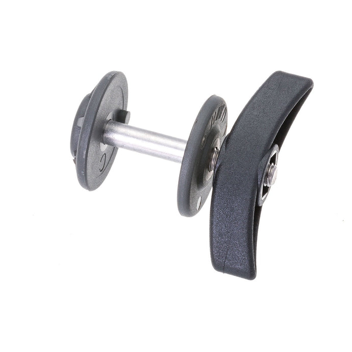 Ensemble de goupille pour safran, incluant un écrou papillon ø8mm et rondelles plastiques, idéal pour dériveurs et catamarans de sport.