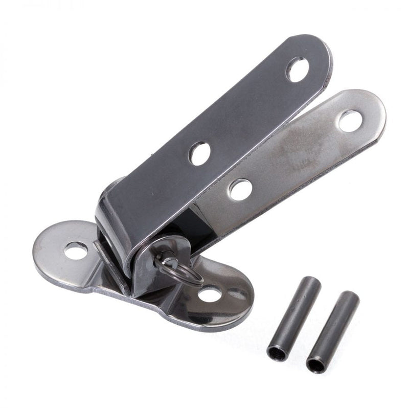 Load image into Gallery viewer, Articulation de Barre fixe Universel, conçue pour sections carrées avec 2 trous de 5mm, permet fixation sécurisée sans dévisser. Fournie avec 2 goupilles.
