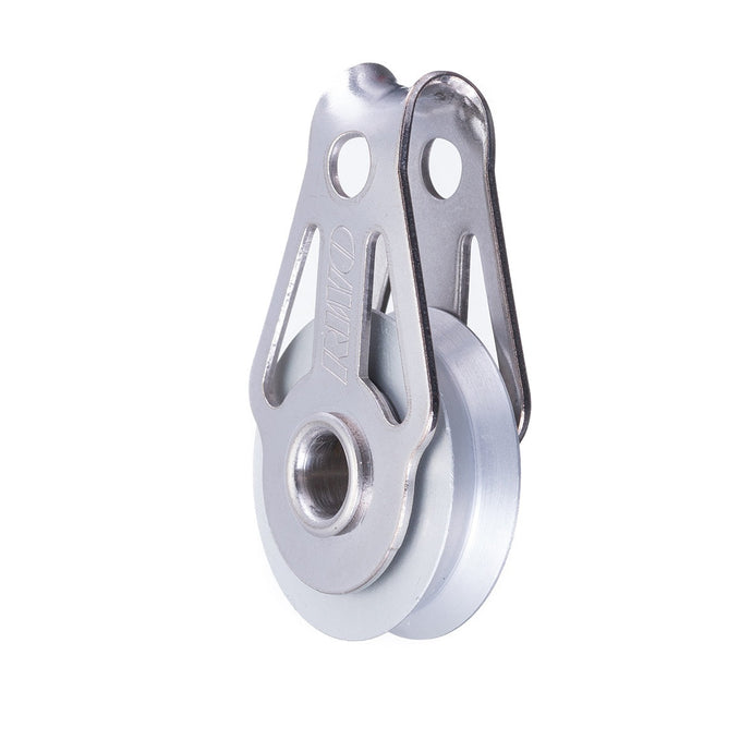 Poulie Simple ø25mm Réa Alu, idéale pour câbles, résistante aux charges lourdes, spécifiquement conçue pour la voile légère et usage nautique professionnel.