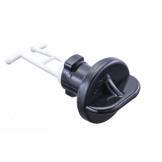 Bouchon de nable 1/4 de tour, plastique noir et blanc, ouverture 17 mm, pour support R2060, idéal pour dériveurs et catamarans.
