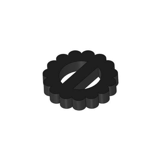 Rondelle de bloquage pour enrouleur de foc AR2200, un objet circulaire noir avec lettre, essentiel pour l'équipement de voile légère chez Yachting Thommeret.