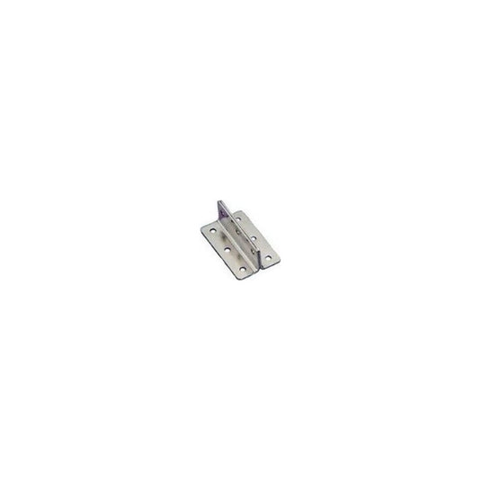 Ferrure Ancrage Inox Ancien Modèle RWO, charnière métallique robuste avec trous pour fixation, dimensions 80x48x30mm, idéale pour dériveurs et catamarans de sport.