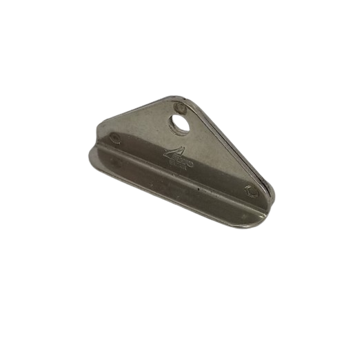 Plaque d'Ancrage inox ø5mm, objet métallique non percé, 44x16mm, pour rail ou plaque, hauteur 22mm, diamètre utile 4mm, adapté à la voile légère.