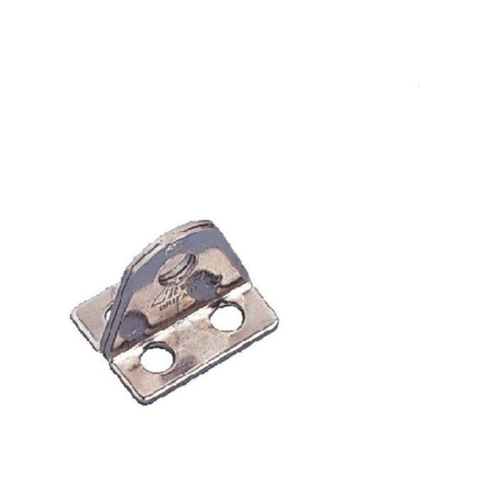 Plaque d'Ancrage en métal, 25x20mm, avec quatre trous de fixation de 5mm, pour applications nautiques légères.
