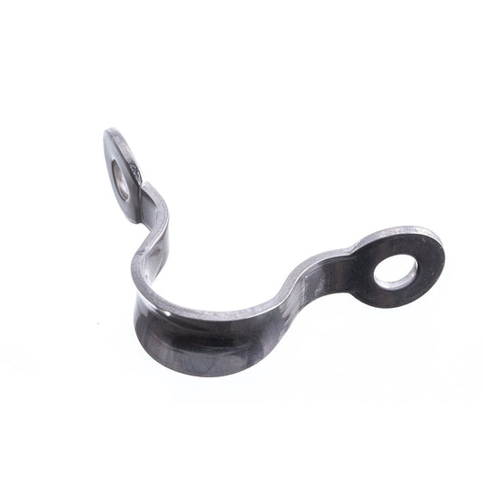 Pontet pour Tube ø50/57mm, pièce métallique pour fixation de cordage ø10-12mm, vue rapprochée, adapté à l'équipement de voile légère chez Yachting Thommeret.