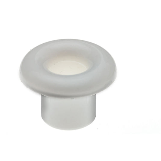 Écubier à Coller blanc, ouverture circulaire visible, essentiel pour l'équipement nautique, adapté à l'accastillage de voile légère.