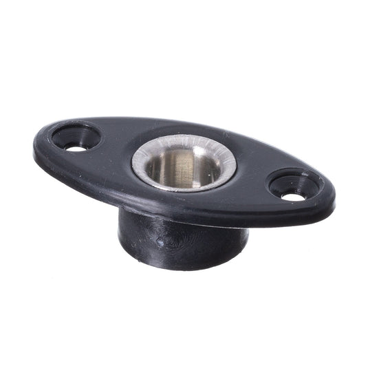Écubier à Visser bagué noir, objet circulaire avec trous, conçu pour réduire les frottements, idéal pour dériveurs et catamarans de sport.