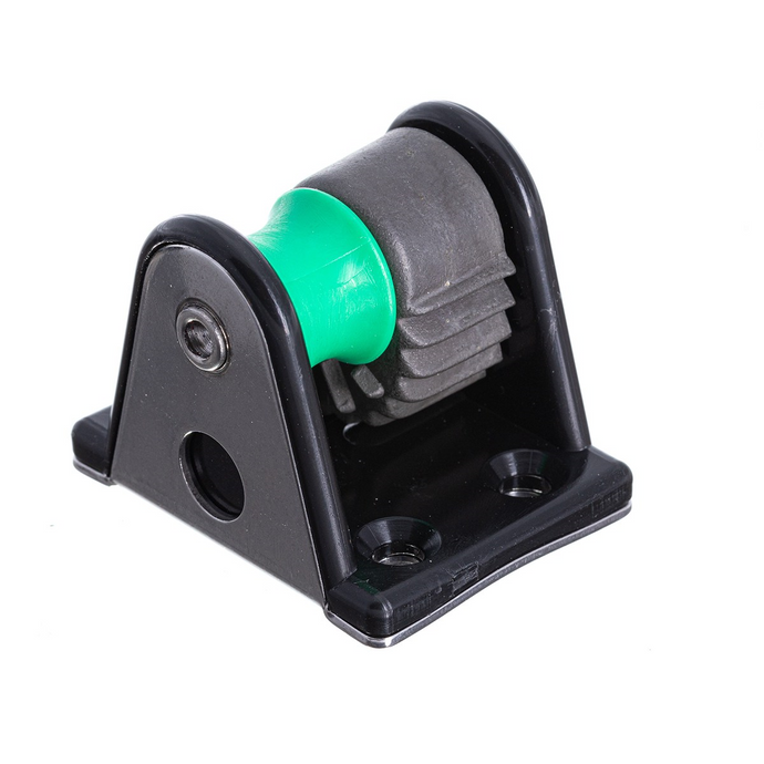 Lance-cleat aluminium 5-10mm vert gauche, conçu pour voiliers légers, avec came robuste en aluminium pour lignes de 5 à 10mm, idéal pour dériveurs et catamarans.