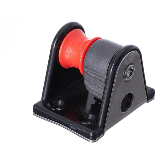 Lance-cleat aluminium 5-10mm rouge gauche, conçu pour lignes de 5-10mm, avec came en aluminium robuste, idéal pour dériveurs et catamarans de sport.