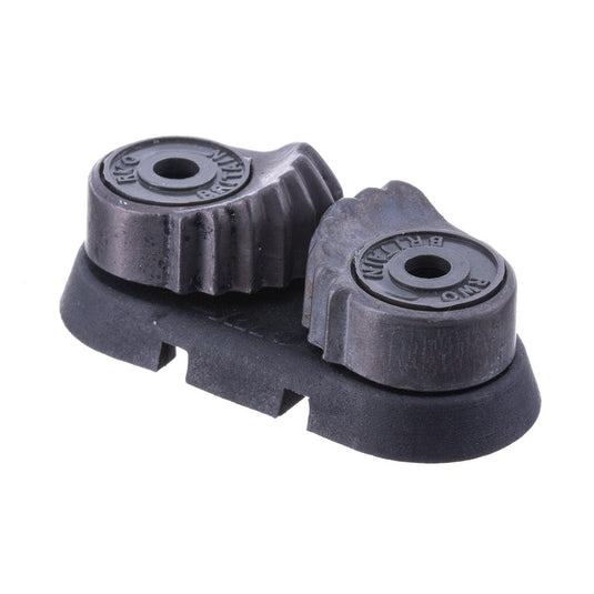 Mini taquet coinceur pour ø3-7mm en alliage d'aluminium anodisé, idéal pour applications nautiques légères avec entraxe 27 mm et roulements en acétal.