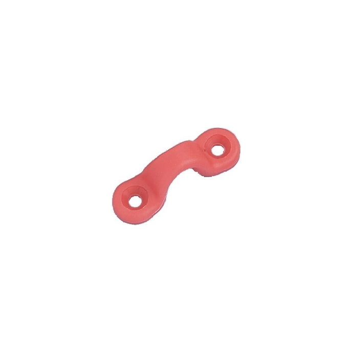 Pontet plastique pour R3660 rouge, conçu pour taquet coinceur clamcleat RWO, avec un entraxe de 27mm, idéal pour équipements de voile légère.
