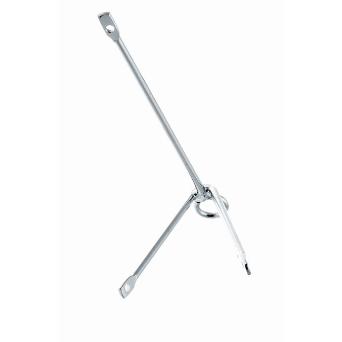 Ferrure de Déport Drisse de Spi en acier inoxydable, conçue pour avancer le point de hissage du spi. Fixation par trois vis de 4 mm.