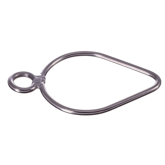 Anneau de Tangon de Spi ø32-38mm en acier inoxydable, forme de goutte avec œillet soudé, pour tangons de 32 à 38 mm de diamètre.