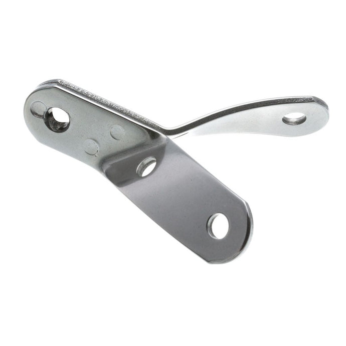 Ferrure de Capelage/Bôme 60mm en inox, longueur 70mm, ouverture 60mm, fixation robuste pour mât ou bôme, idéale pour dériveurs et catamarans.