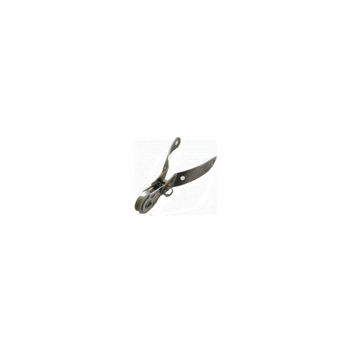 Ferrure de Capelage à Chape, réa en aluminium de 25mm, conçue pour drisse de 5mm maximum, idéale pour dériveurs et catamarans de sport.