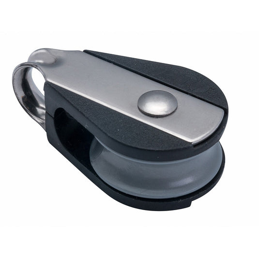 Poulie Simple à billes RWO, robuste et abordable, pour dériveurs et catamarans, disponible en séries 19 à 45 avec différentes capacités de charge.