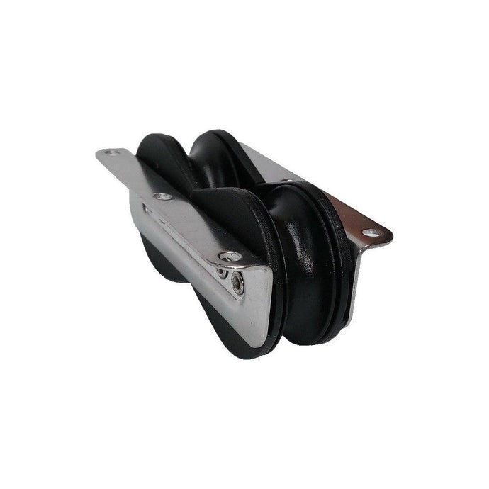 Poulie à Encastrer à billes Double ø45mm Montant Inox, robuste et abordable, série 45, pour lignes jusqu'à 10mm et charge utile de 225kg.