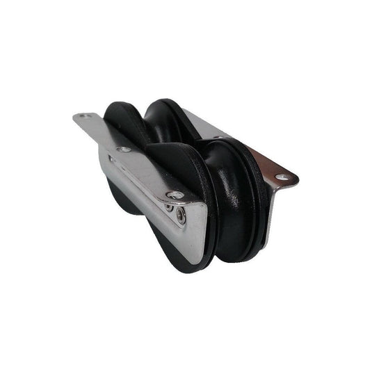Poulie à Encastrer à billes Double ø45mm Montant Inox, robuste et abordable, série 45, pour lignes jusqu'à 10mm et charge utile de 225kg.