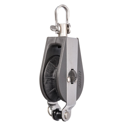 Poulie Winch Nova ø45mm + Ringot Tribord, robuste, idéale pour dériveurs et catamarans, supportant jusqu'à 600kg avec une charge de rupture de 1200kg.