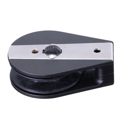 Poulie Winch à billes ø57mm Plat Pont Babord, robuste et abordable, idéale pour charge utile de 230kg et charge rupture de 900kg, série 57.