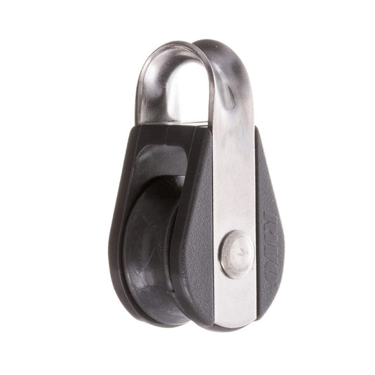 Poulie Simple Nova robuste pour voile légère, disponible en quatre tailles pour différentes charges, idéale pour dériveurs et catamarans de sport.