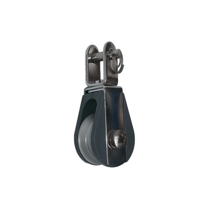 Poulie Simple Nova Réa Alu robuste pour voile légère, idéale pour dériveurs et catamarans, avec capacité de charge jusqu'à 900 kg.