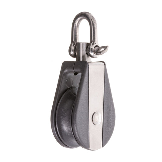 Poulie Simple Nova + Emerillon robuste, idéale pour dériveurs et catamarans, avec options de ligne et charge variées pour performance optimale.