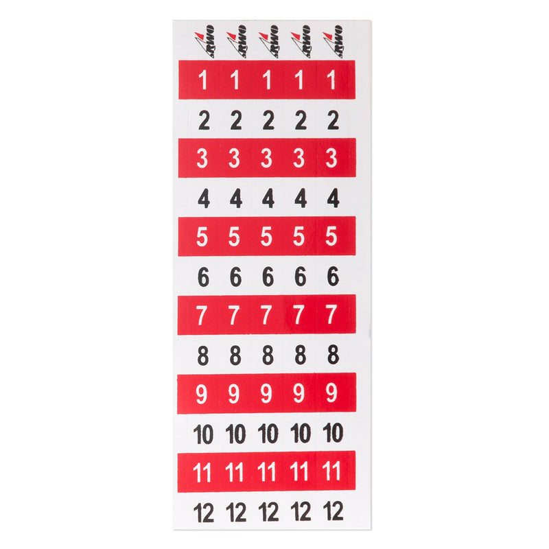 Load image into Gallery viewer, Échelle adhésive numérotée pour marquer réglages sur mâts et bômes, disponible en dimensions 130x8mm ou 270x20mm, calibrée à 10mm ou 25mm.
