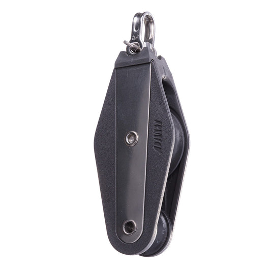 Poulie Violon Nova robuste pour voile légère, disponible en modèles Nova 28, 45, et 57, offrant différentes capacités de charge pour optimiser la performance nautique.