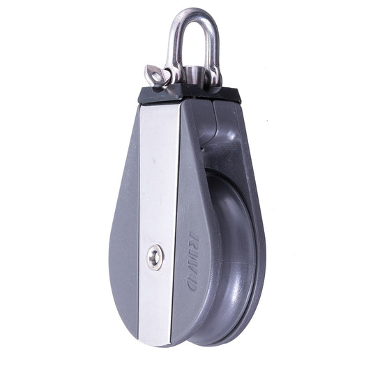 Poulie Simple Nova + Emerillon, robuste et économique, pour voile légère, disponible en tailles Nova 28 à Nova 57, charges maximales jusqu'à 1700kg.