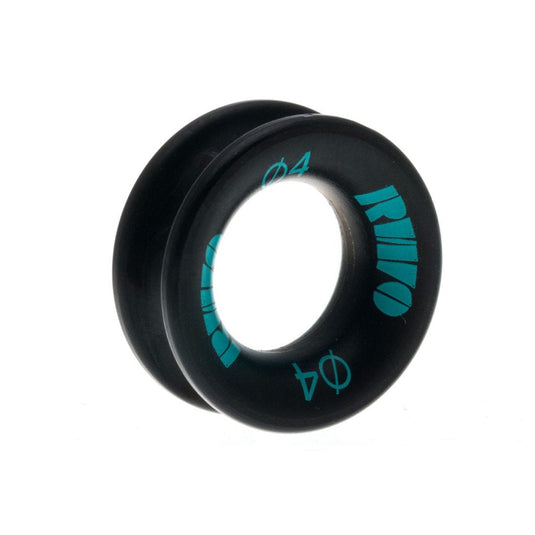 Anneau Faible Friction Aluminium en aluminium marin, avec revêtement PTFE, résistant et léger, idéal pour dériveurs, disponible en quatre tailles, testé pour charges extrêmes.