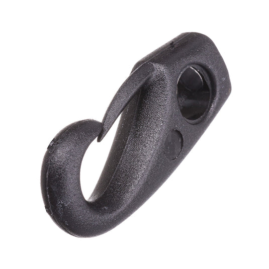 Crochet Plastique Light noir, conçu pour cordage ou sandow de 4 à 8mm, idéal pour voiles légères chez Yachting Thommeret.