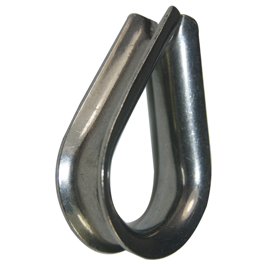 Cosse cœur pour renforcer les boucles de câbles ou d'amarrage, prévenant la cassure et assurant une meilleure durabilité.