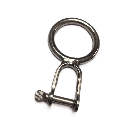 Segelhakenring aus Edelstahl mit angeschweißtem Schäkel