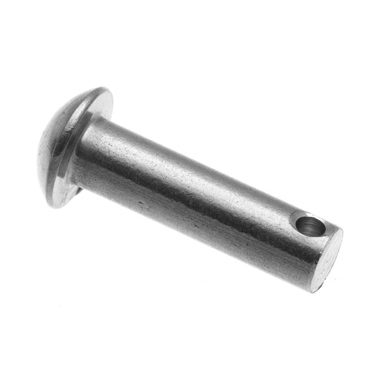 Axe épaulé arrondi inox RWO, idéal pour dériveurs et catamarans, dimensions ø4.5 x 21mm et ø06 x 26mm, pour équipements nautiques spécialisés.