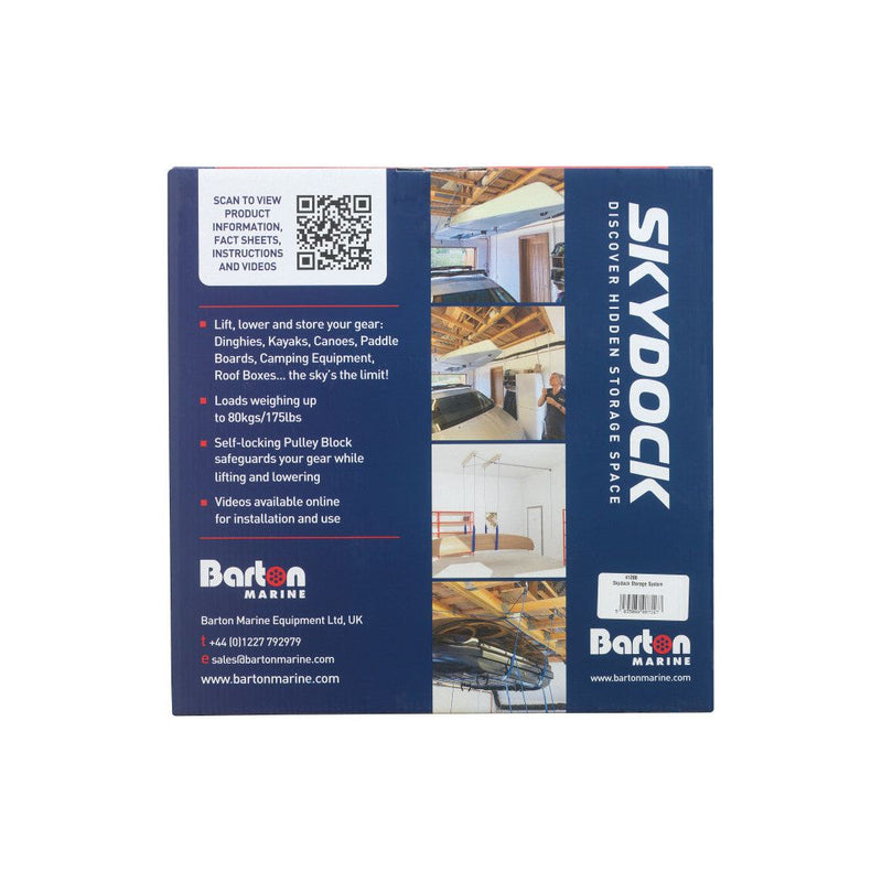 Chargez l&#39;image dans la visionneuse de la galerie, Système de Stockage Porte-bateau/kayak/paddle 3:1 dans un emballage bleu avec texte et images, incluant notice de montage et accessoires, pour rangement efficace.
