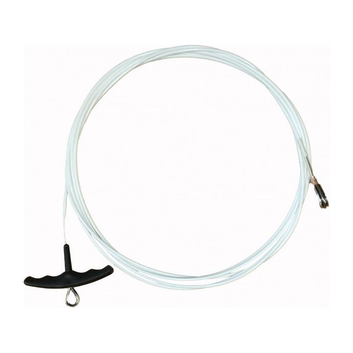 Câble de trapèze New Cat Access gainé blanc avec poignée noire, conçu pour dériveurs et catamarans, idéal pour voile légère.
