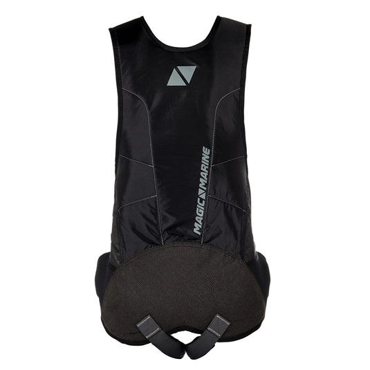 Ceinture de Trapèze SMART Magic Marine avec bretelles rembourrées, crochets de sécurité à déclenchement rapide, et coussinet dorsal ajustable, idéale pour voile légère et catamarans.