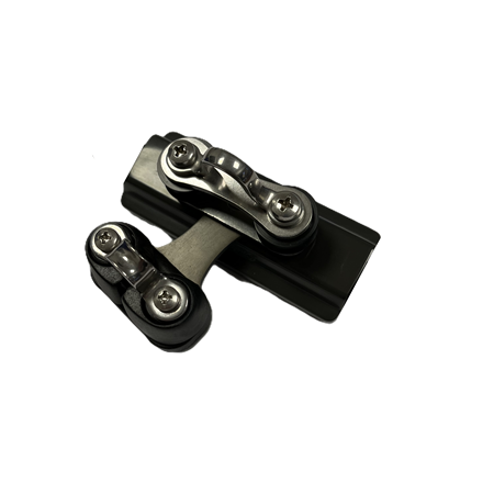 Load image into Gallery viewer, Chariot de Grand Voile avec Taquet Holt pour rail 14mm, conçu pour voile légère, capacité 200kg, cordage 4mm max, écoute 6mm max.
