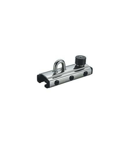 Chariot à piston pour Rail Holt T 25mm, conçu pour supporter jusqu'à 650 kg, idéal pour applications nautiques spécialisées en voile légère.