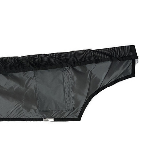 Chaussette Avaleur de Spi Topper Argo avec entrée renforcée et corps en batyline, conçue pour optimiser l'évacuation de l'eau sur dériveurs Topaz Argo.